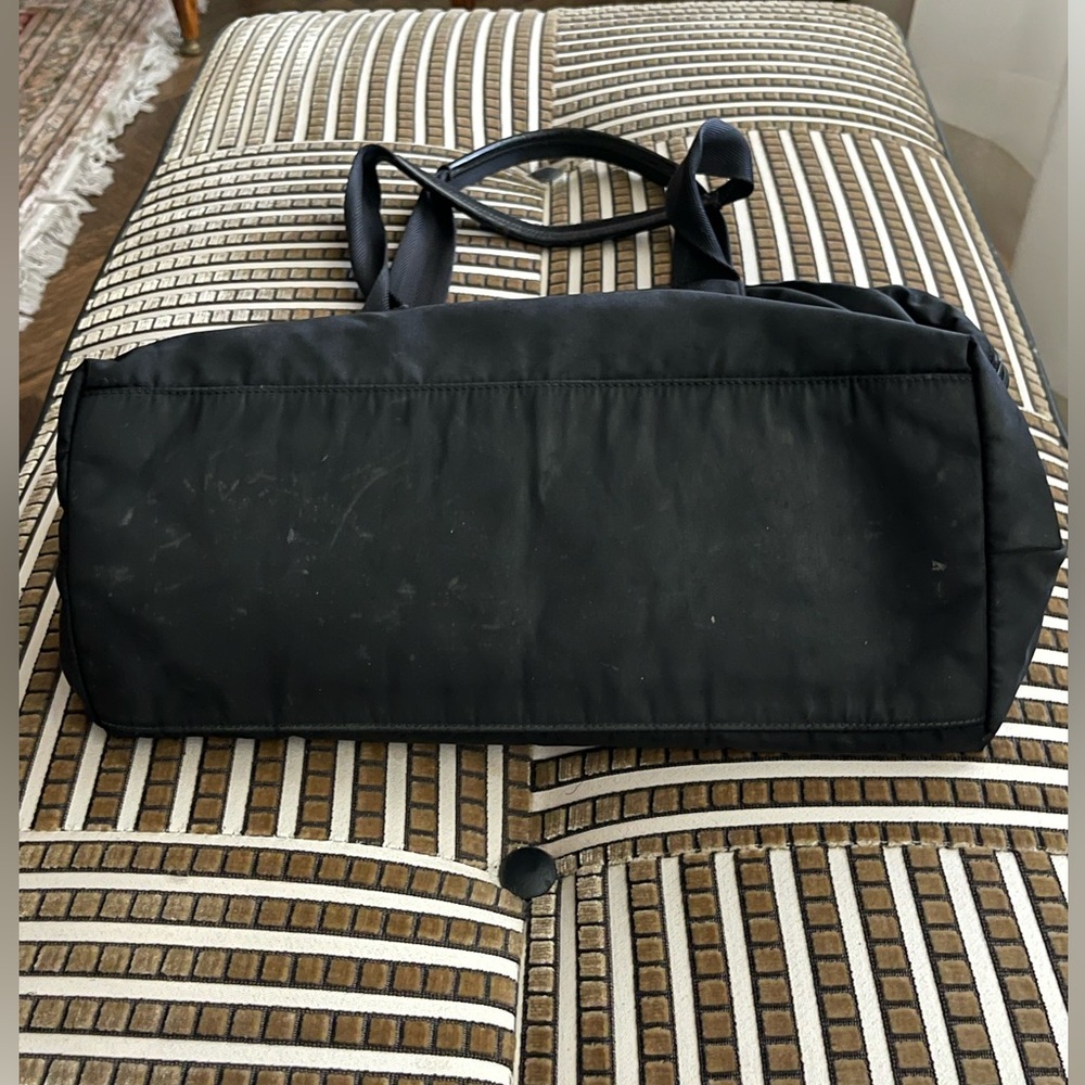 PRADA Black Logo Nylon x Leather Shoulder Bag - Picture 4 of 13